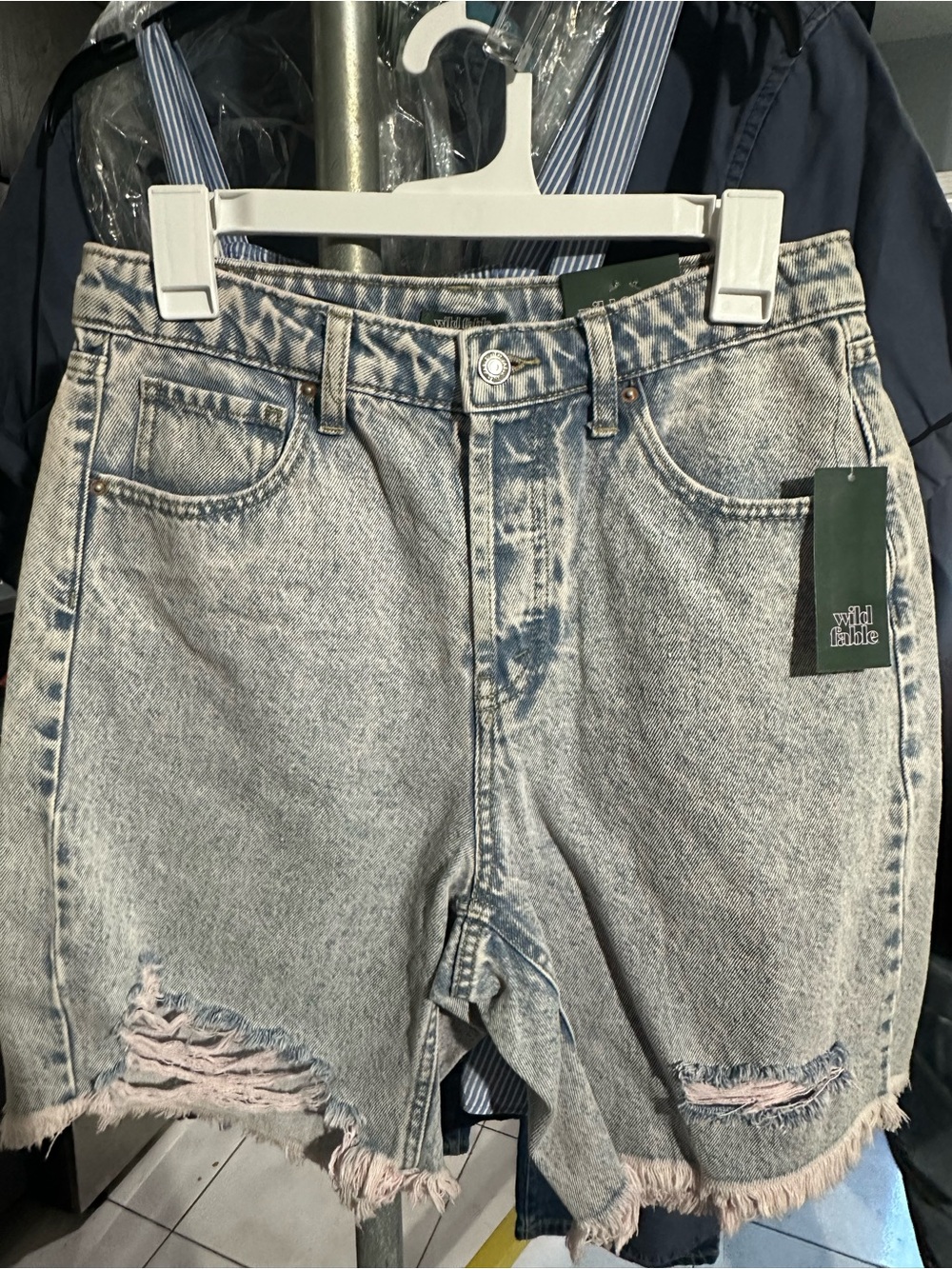 Target Wild Fable Men's Acid Wash Denim Shorts - Light Blue